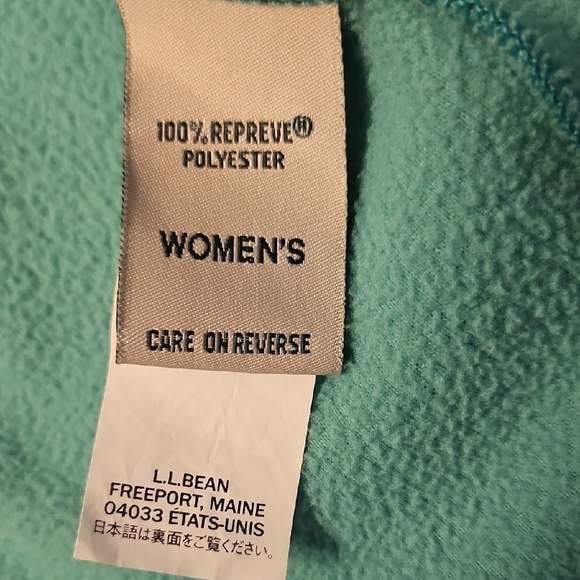 L.L. Bean Teal Fleece Jacket - Picture 8 of 10